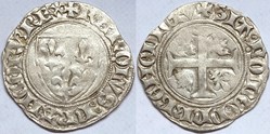 CHARLES VI Guénar à l'O long 2è ém. Montpellier (11/09/1389)