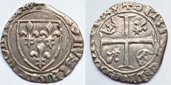CHARLES VI Blanc guénar 4ème émission (20 octobre 1411) Saint-André-de-Villeneuve-lès-Avignon