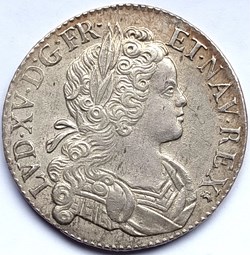 LOUIS XV Ecu de Navarre 1719 Lyon