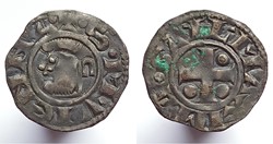 DAUPHINE - VIENNE - denier var croix large et globules