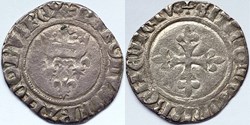 Dauphin CHARLES au nom de CHARLES VI Florette 2ème émission (fin d'avril 1419) Lyon