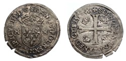 HENRI III Douzain du 1er type 1589 Toulouse
