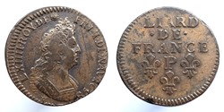 LOUIS XIV Liard de France 1698 Dijon
