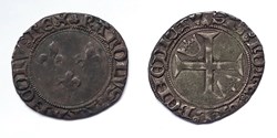 CHARLES VII Petit blanc aux trois lis 1ère émission (4 novembre 1423) Lyon