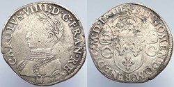 CHARLES IX Teston 1er type 1563 Toulouse