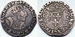 FRANCOIS Ier Teston 25ème type (1540-1547) Lyon