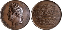 1843 Louis-Philippe - Pose de la première pierre du pont du Change à Lyon