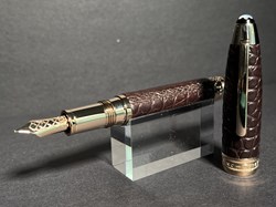 Stylo Plume, MontBlanc, Alligator Leather Brown