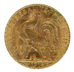 20 Francs Coq, IIIe République, 1914