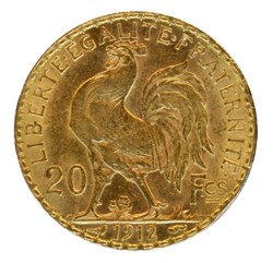 20 Francs Coq, IIIe République, 1912