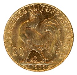 20 Francs Coq, IIIe République, 1909