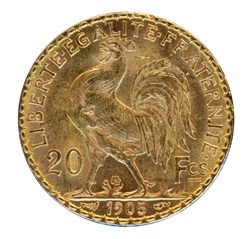 20 Francs Coq, IIIe République, 1905