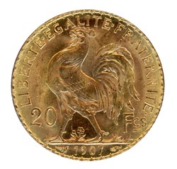 20 Francs Coq, IIIe République, 1907