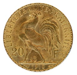 20 Francs Coq, IIIe République, 1910