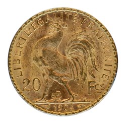20 Francs Coq, IIIe République, 1904