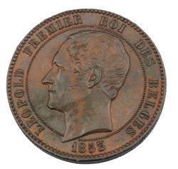 Médaille - module 10 Centimes - Leopold I - 1853