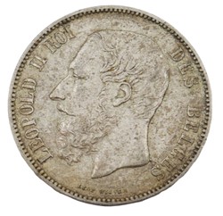 5 francs - Leopold II - 1872