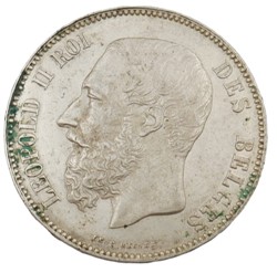 5 francs - Leopold II - 1873