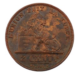 2 centimes - Leopold II - 1876