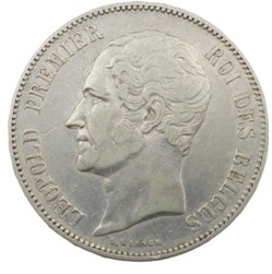 5 francs - Leopold I - 1851