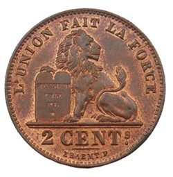 2 centimes - Leopold II - 1905 FR