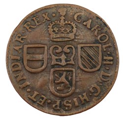Liard - Charles II - 1691 - Bruxelles