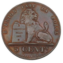 5 centimes - Leopold I - 1857