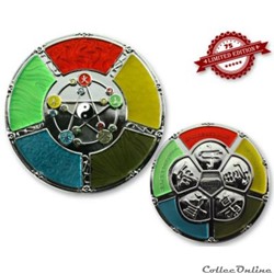 Feng Shui Géocoin Argent Poli XLE 75