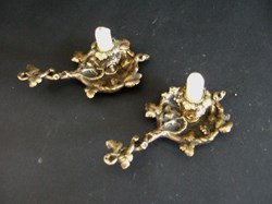 Paire de bougeoirs de maison de poupée
