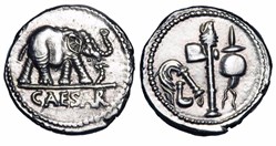 Gaius Julius Caesar AR Denarius