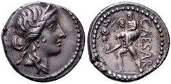 Gaius Julius Caesar AR Denarius