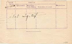 1911 - Marque linéaire BANASSAC sur inventaire