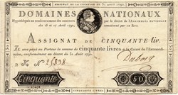 Assignat de 50 livres - 31 aout 1792