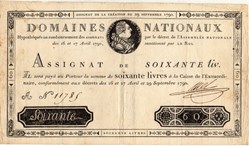 Assignat de 60 livres - 29 septembre 1790