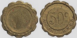 Jeton à consommer - 50 centimes