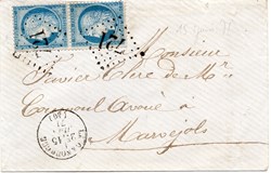 1871 - Cachet type 16 + G.C. 721