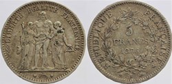 F-334 - Troisième République - Dupré - 5 francs - 1876 K