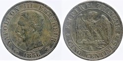 F-116 - Second Empire - 5 centimes - 1856 A