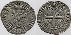 Dy 0377a - Charles VI - Blanc guénar - Angers