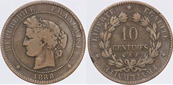 F-135 - Troisième République - Cérès - 10 c. - 1888 A