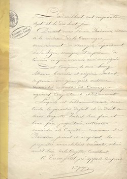 1857 - Vente de champs à la Cazette