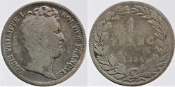 F-209 - Louis Philippe I - 1 franc - 1831 B
