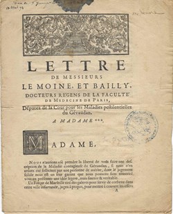 1721 - Epidémie de peste en Lozère 1720-1722, Corréjac, la Canourgue,...
