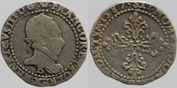 Dy 1131 - Henri III - Demi franc - 1587, Rouen