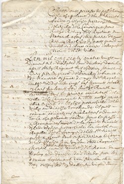 1599 - Copie, concerne la chapelle de la trinité de l'église de la Canourgue