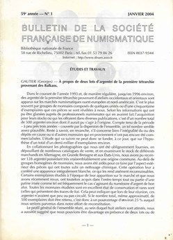 2004 - Bulletin de la Société Française de Numismatique