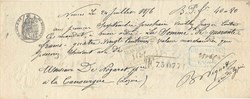 1876 - Mandat à ordre de 40 francs 80 cts