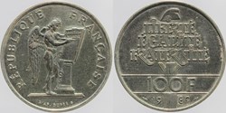 F-457 - Droits de l'Homme - 100 fr. - 1989