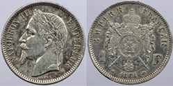 F-215 - Second Empire - 1 franc, 1866 BB
