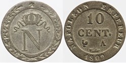 F-130 - Premier Empire - 10 centimes - 1809 A